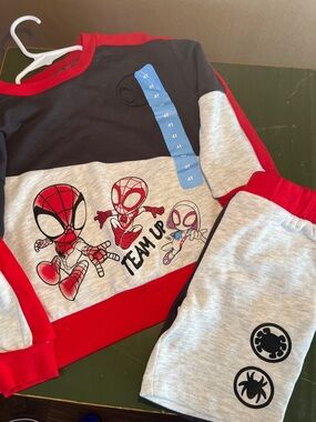 Marvel Kids Spider-Man Team Up Sweatshirt - Red, Black, Gray